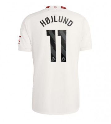 Lacne Muži Futbalové dres Manchester United Rasmus Hojlund #11 2023-24 Krátky Rukáv - Tretina
